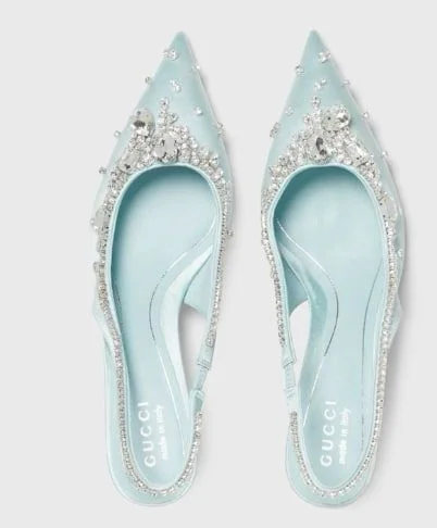 นี่คือรองเท้าส้นสูง Gucci Crystal-embellish...