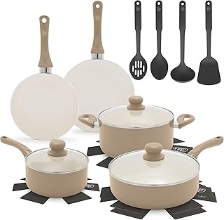 GreenLife 16-Piece Nonstick Cookware Set, N...