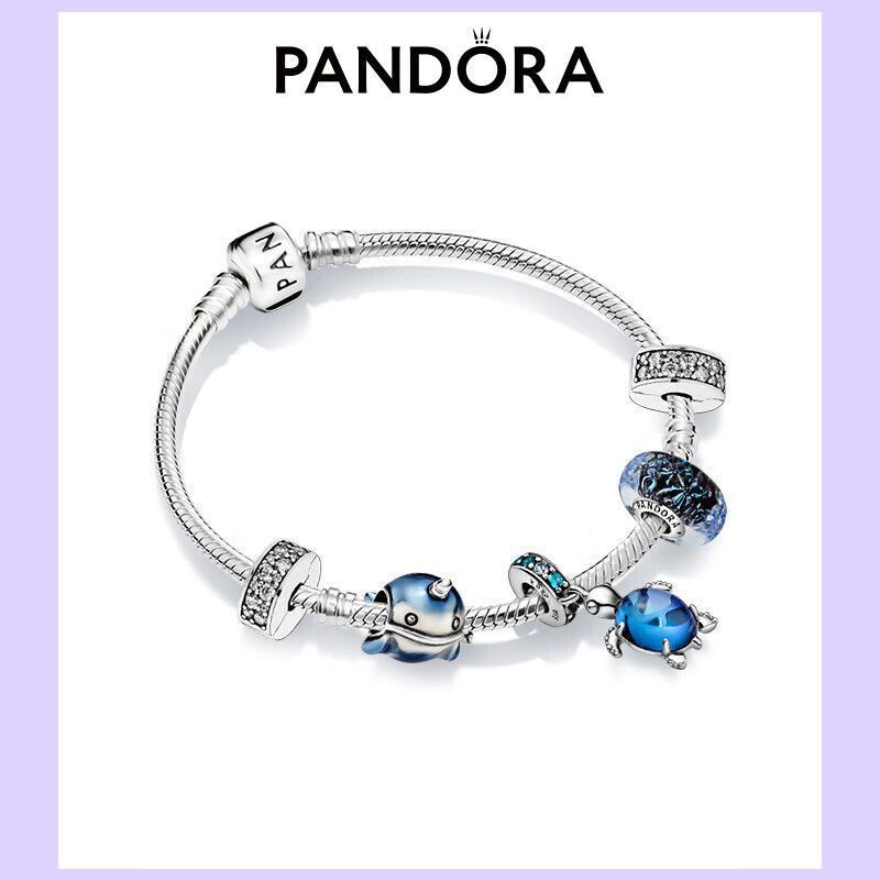 Pandora สร้อยข้อมือเงิน 925 รูปปลาดาว หรูหร...